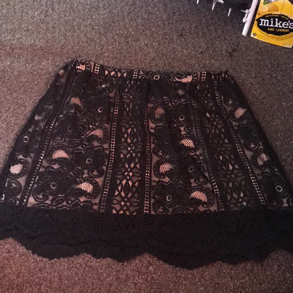 Black and nude skirt
